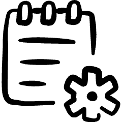 Notes Settings Icon from Freehand Set
