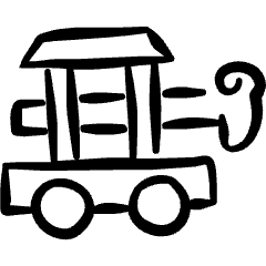 Antique Battering Ram Icon from Freehand Set