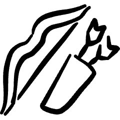 Antique Bow Arrow Quiver Icon from Freehand Set