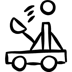 Antique Catapult Icon from Freehand Set