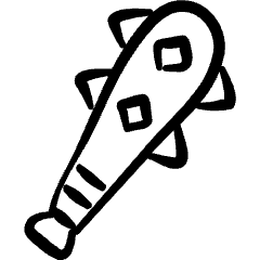 Antique Club Icon from Freehand Set