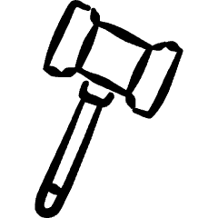 Antique Hammer 1 Icon from Freehand Set