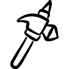 Antique Hammer Icon from Freehand Set