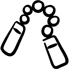 Antique Nunchucks Icon from Freehand Set