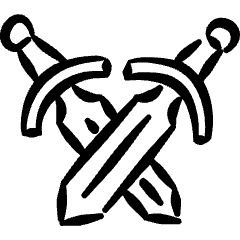 Antique Swords Icon from Freehand Set