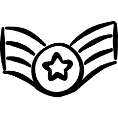 Army Badge 2 Icon from Freehand Set