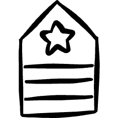 Army Badge 6 Icon from Freehand Set