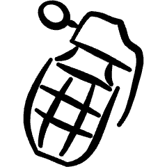 Bomb Grenade Icon from Freehand Set