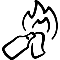 Bomb Molotov Icon from Freehand Set