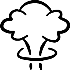 Bomb Nuke Explosion Cloud Icon from Freehand Set