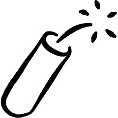 Explosive Icon from Freehand Set