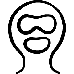 Crime Tool Face Mask Whole Icon from Freehand Set