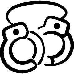 Crime Tool Police Handcuff Icon from Freehand Set