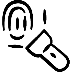 Crime Scene Investigation Fingerprint Icon from Freehand Set