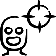 Crime Target Icon from Freehand Set