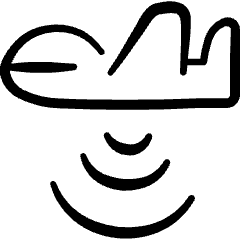 Drone Air Sonic Search Icon from Freehand Set