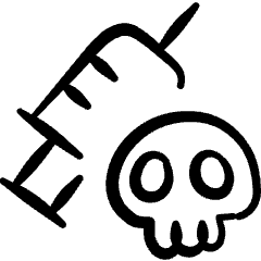 Drugs Poison Syringe Icon from Freehand Set