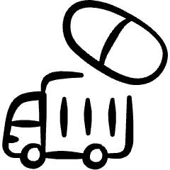 Drugs Traffic Truck Icon from Freehand Set