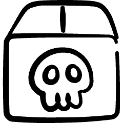 Illegal Logistic Box Container Icon from Freehand Set