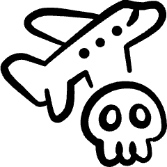 Illegal Logistic Plane Icon from Freehand Set