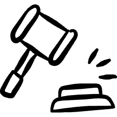 Legal Hammer Icon from Freehand Set