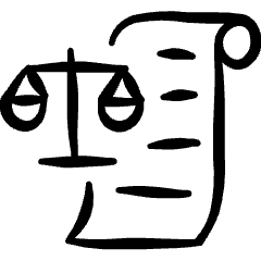 Legal Scale Document Icon from Freehand Set