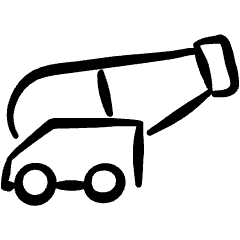 Modern Weapon Cannon 1 Icon from Freehand Set