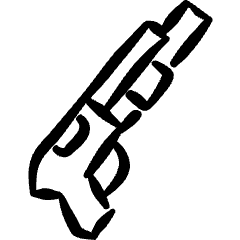 Modern Weapon Shotgun Icon from Freehand Set