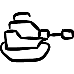 Modern Weapon Tank Icon from Freehand Set