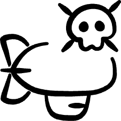 Piracy Air Ship Icon from Freehand Set