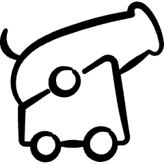 Piracy Cannon Icon from Freehand Set