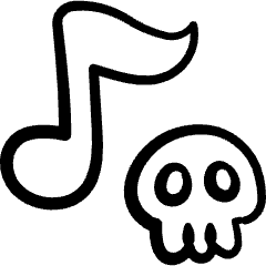 Piracy Copyright Music Song 1 Icon from Freehand Set