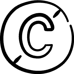 Piracy Copyright Icon from Freehand Set