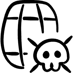 Piracy Keg Barrel Icon from Freehand Set