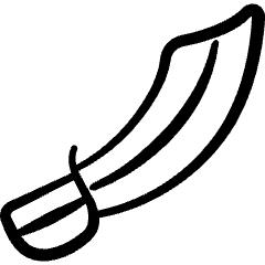 Piracy Scimitar Sword Icon from Freehand Set