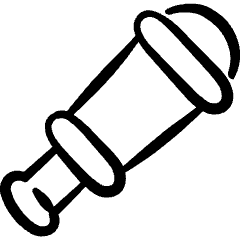 Piracy Telescopic Monoscope Icon from Freehand Set