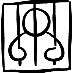 Punishment Prisoner Bars Icon from Freehand Set