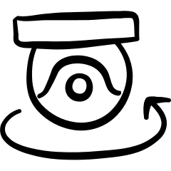 Surveillance 360 Camera Icon from Freehand Set