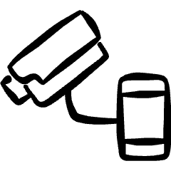 Surveillance Camera Smartphone Icon from Freehand Set