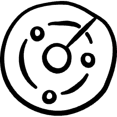 Surveillance Radar Icon from Freehand Set