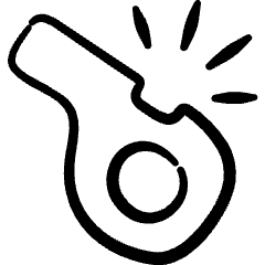 Whistle Blowed Icon from Freehand Set