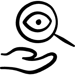 Fortune Telling Palm Reading Magnifier Icon from Freehand Set