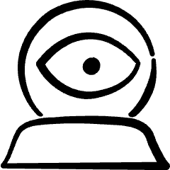 Fortune Telling Vision Icon from Freehand Set