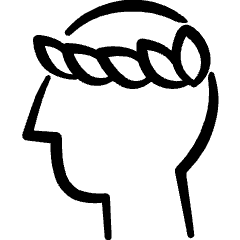 Greek Aesthetics History Plant Crown Laurel Diadem Icon from Freehand Set