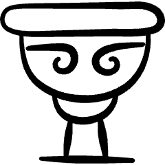 Greek Aesthetics Wine Cup Icon from Freehand Set