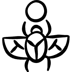 History Scarab Beetle Icon from Freehand Set