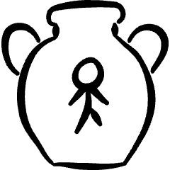 History Urn Vase Icon from Freehand Set