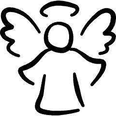 Religion Angel Halo Wing Icon from Freehand Set