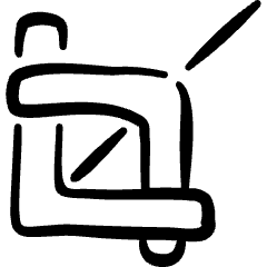 Crop Shrink Icon from Freehand Set