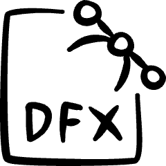 Design File Dxf Icon from Freehand Set